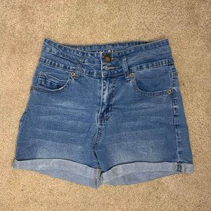 High Rise Denim Shorts